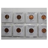8 Uncirculated Lincoln Cents