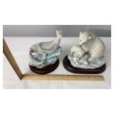 Master Piece Porcelain -Bears- Seals- Times 2