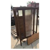Oak Bow Front China Cabinet