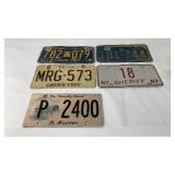5- Asst. License Plates
