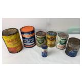 Lot- Oil, Transmission, Lubricant Cans