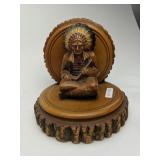 Wooden Indian Bookend