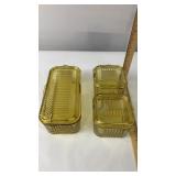 Depression Amber Refrigerator Dishes