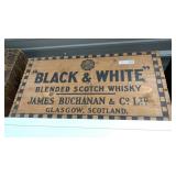 Black & White Scotch Whisky Crate-17"w