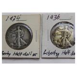 1934, 1936 Liberty Half Dollar