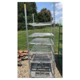 Metal Rolling Shelf Unit