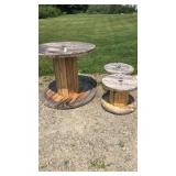 Large Wooden Spool w/ 2- Smaller Spools