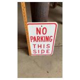 No Parking Metal Sign