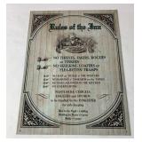 Metal Sign- Rules Of The Inn
