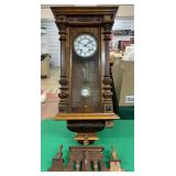 Ornate Wall Clock, Porcelain Face,