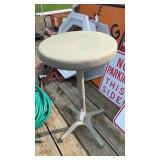 Vintage Industrial Metal Stool 26" H