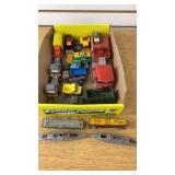 Lot- Toy Cars, Harmonica, Ships, Box Car