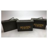 3- 30 Cal Metal Ammo Cans