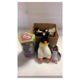 Box Of TY Stuffed Animals And Furby