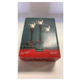 Set Of Three Winter Berry Candle Holders