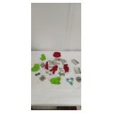 Kitchen Board, Plastic and Metal Cookie Cutters