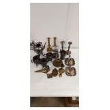 Ornate Meriden Silver Coffee Pot, Candlesticks,