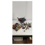 Enamel Colander, Vintage Tools, Finishing Nails