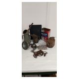 Oil Cans, Auto Club Book, Tin