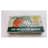 PPU 308 Win. Match 168 Gr. Ammo