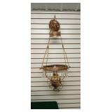 Converted Oil to Electric Ornate Hanging Lamp