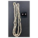 Hand Knotted Genuine Pearls 8-9MM 46"