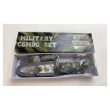 New Military Combo Knife Set In Box