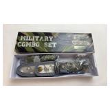 New Military Combo Knife Set In Box