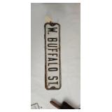 Vintage W. BUFFALO ST. Street Sign