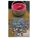 Over 90 Glass Prisms, Basket
