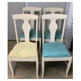 4- T-Back Kitchen Chairs-Seats Worn