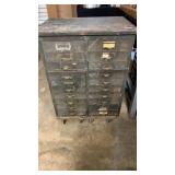 Wood Index File Cabinet On Rollers