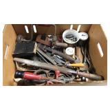 Box Lot of Vintage Tools & Hardware