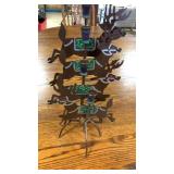 4- Metal Reindeer Candle Holders