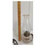 Oil Lamp w/ Cast Iron Ornate Articulating Arm