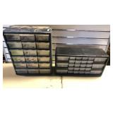 2 Plastic Nuts & Bolts Bins W/ Drawers