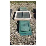 6- Wooden Shutters & 2- Windows