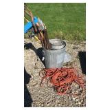 Garbage Can w/ Galvanized Buckets