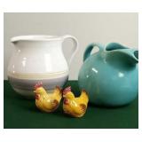 2 Pitchers and S&P Chicken Shakers