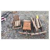 3 Old Sleds - Damaged