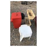 Planter, Plastic Table, Feeder?