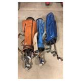 3 Bags of Golf Clubs