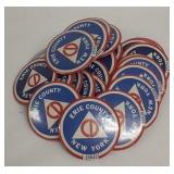 Buttons with Erie County CD New York Emblem