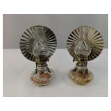 Pair Small Oil Lamps