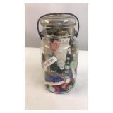 Canning  Jar Filled With Buttons