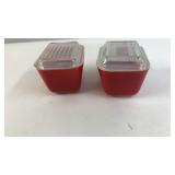 Pair of Pyrex Small Covered Dishes