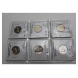 6 Uncirculated Jefferson Nickles