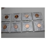 8 Uncirculated Lincoln Cents