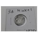 1870 Three Cent Nickle