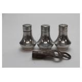 3 Silver Salt Shakes & 1 Roller Skate Key
